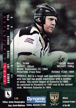 1996 Dynamic ARL Series 2 #176 Bill Dunn Back